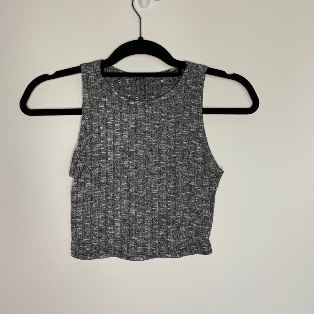 Gray crop top